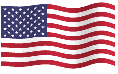 Waving flag of the United States